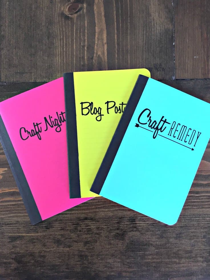 Personalized lettering notebooks