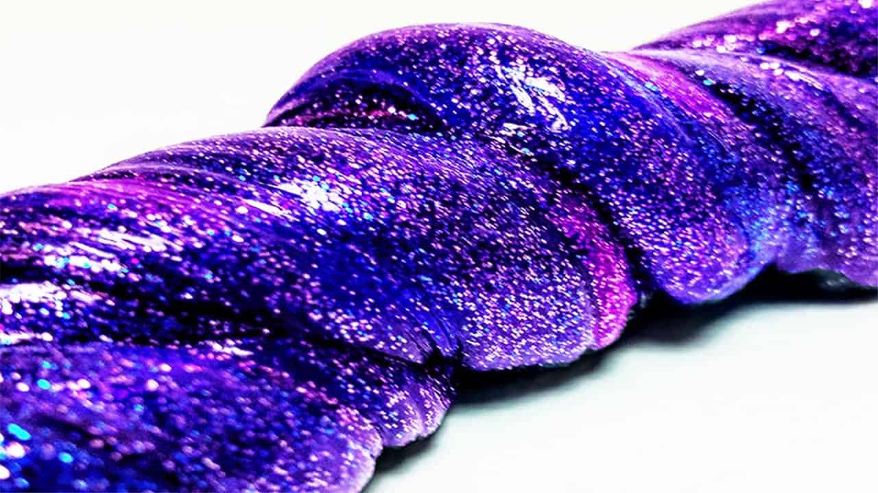 Sparkling purple galaxy slime