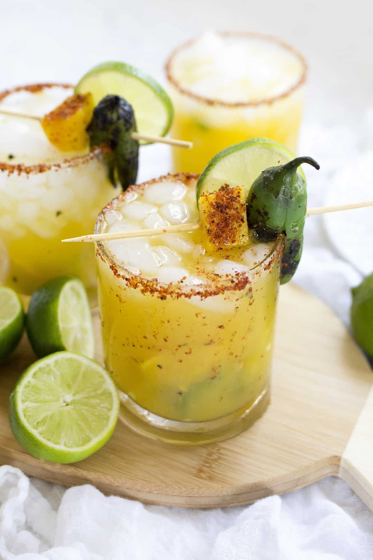 Spicy mango jalepeno margarita