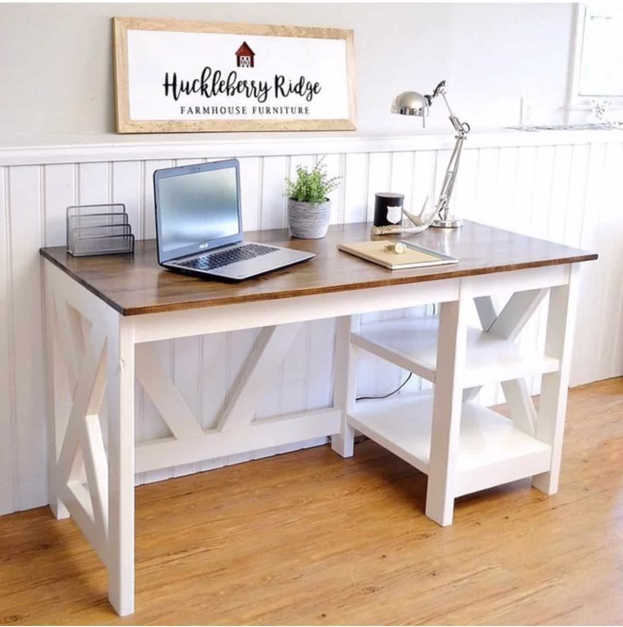 X frame farmhouse office desk