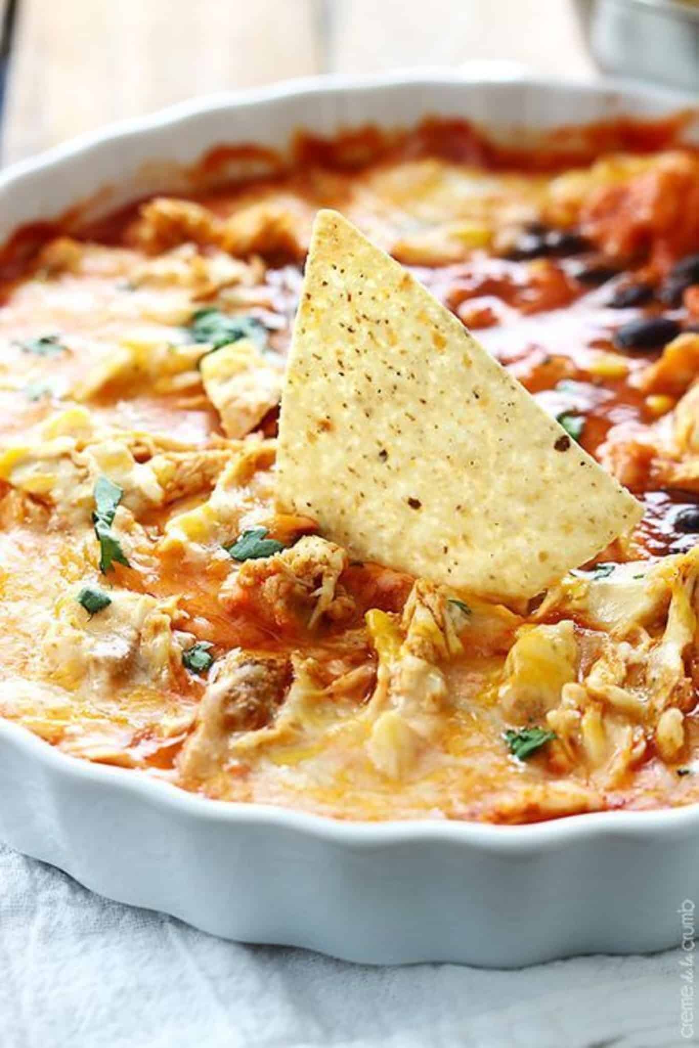 cheesy chicken enchilada dip an easy and tasty family