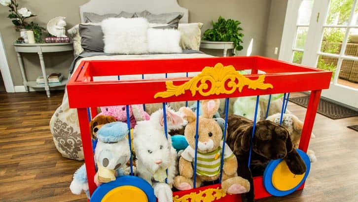 stuffed animal corner cage