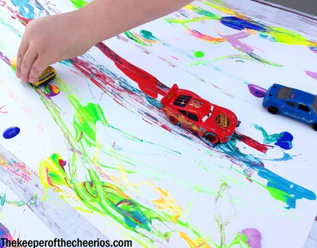 Diy painting with cars