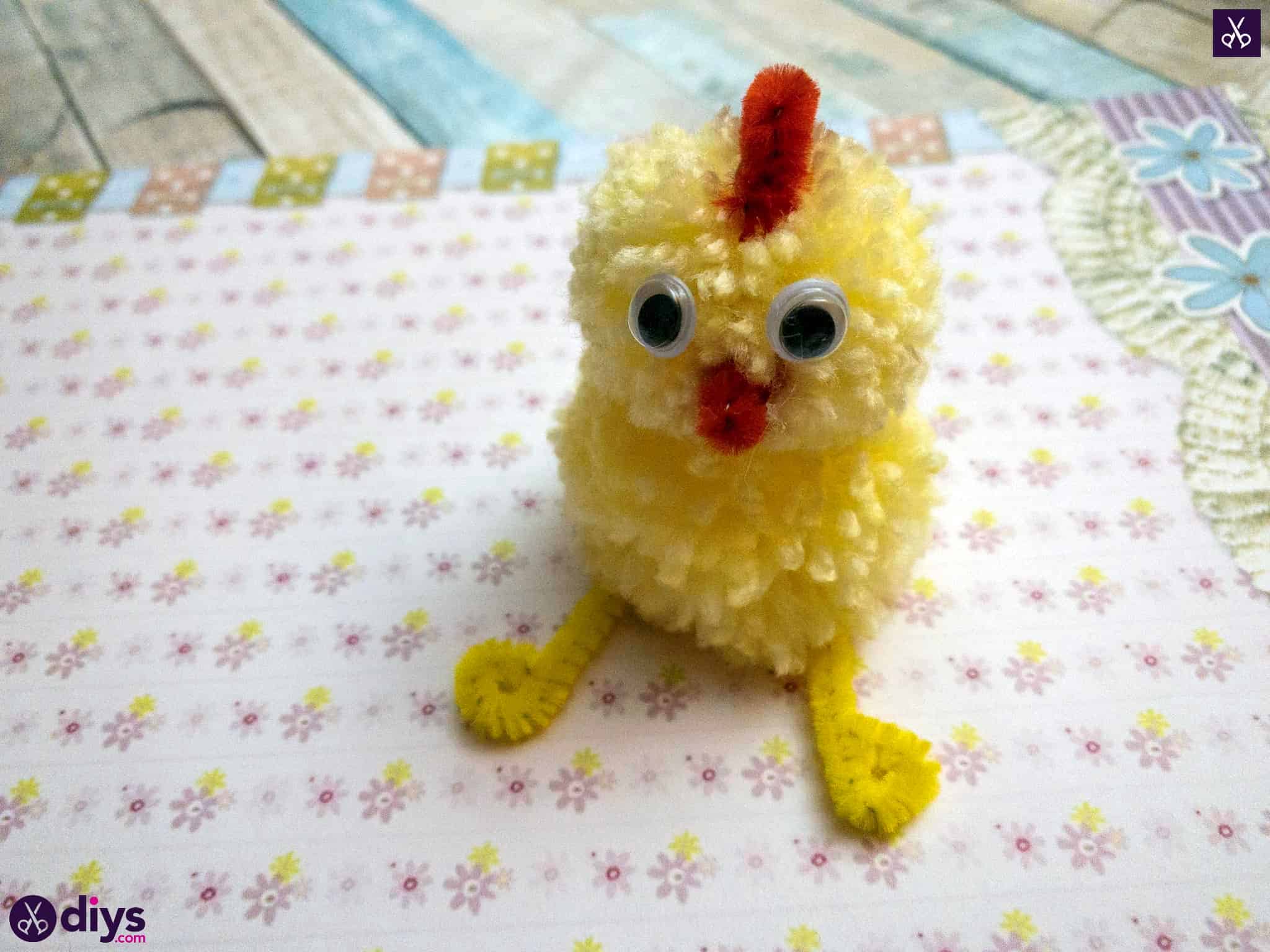 Kids craft how to make a pom pom chick