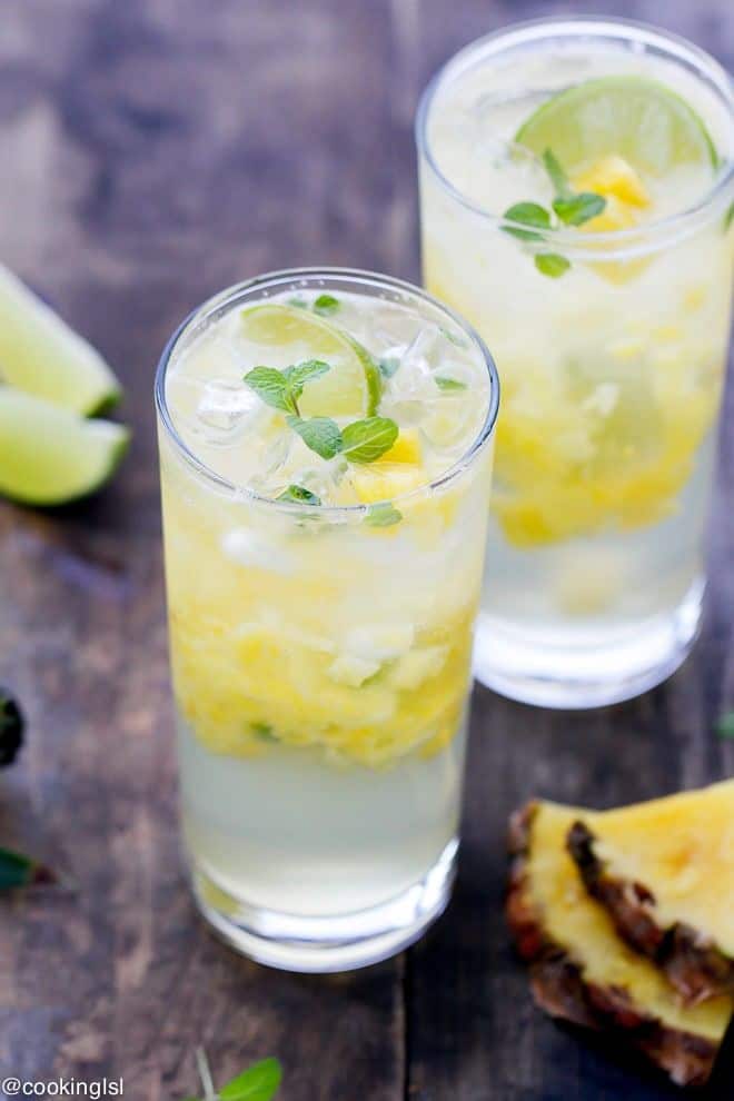 Pineapple mojito cocktail recipe