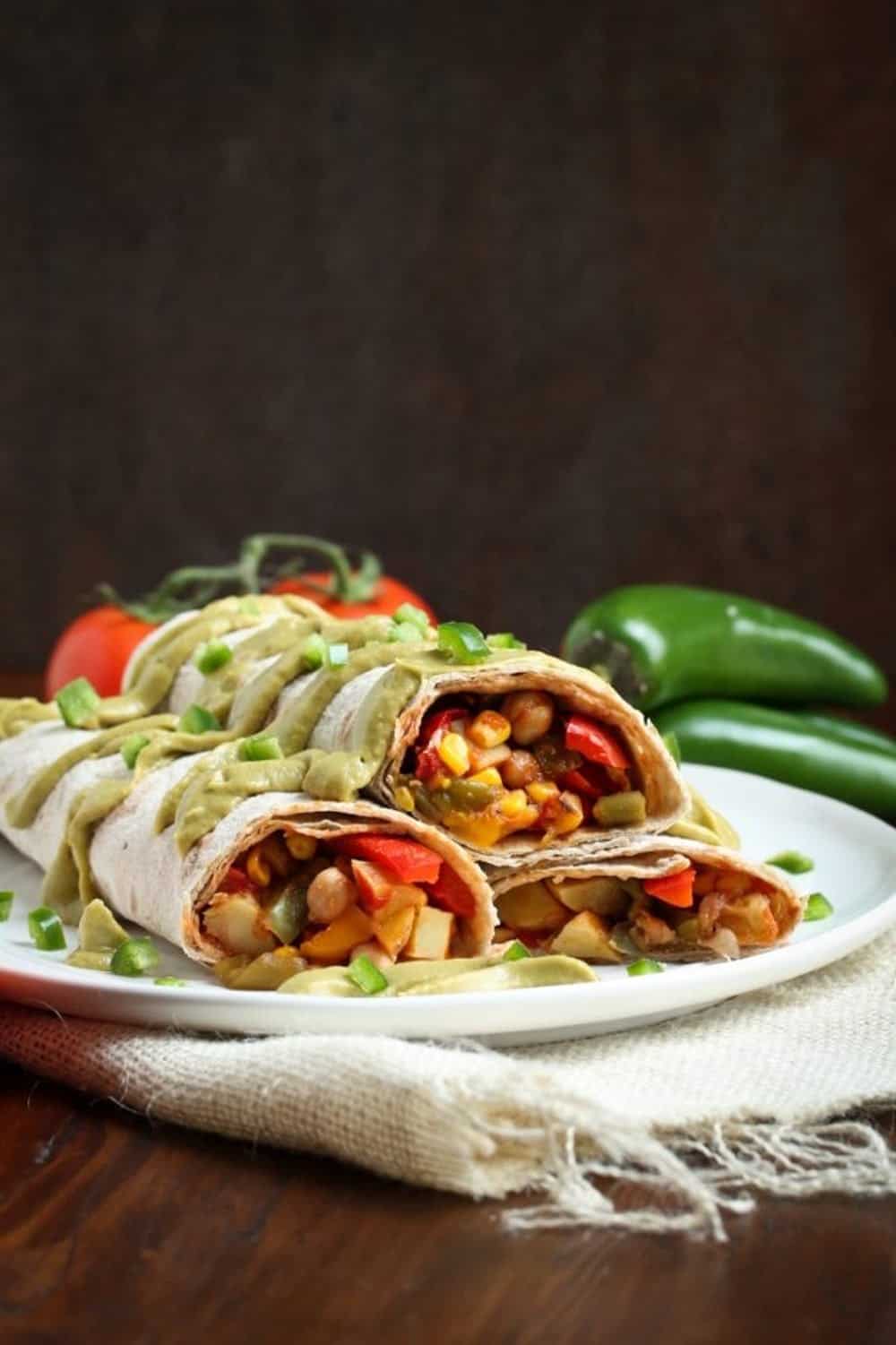 Vegan mexican burritos