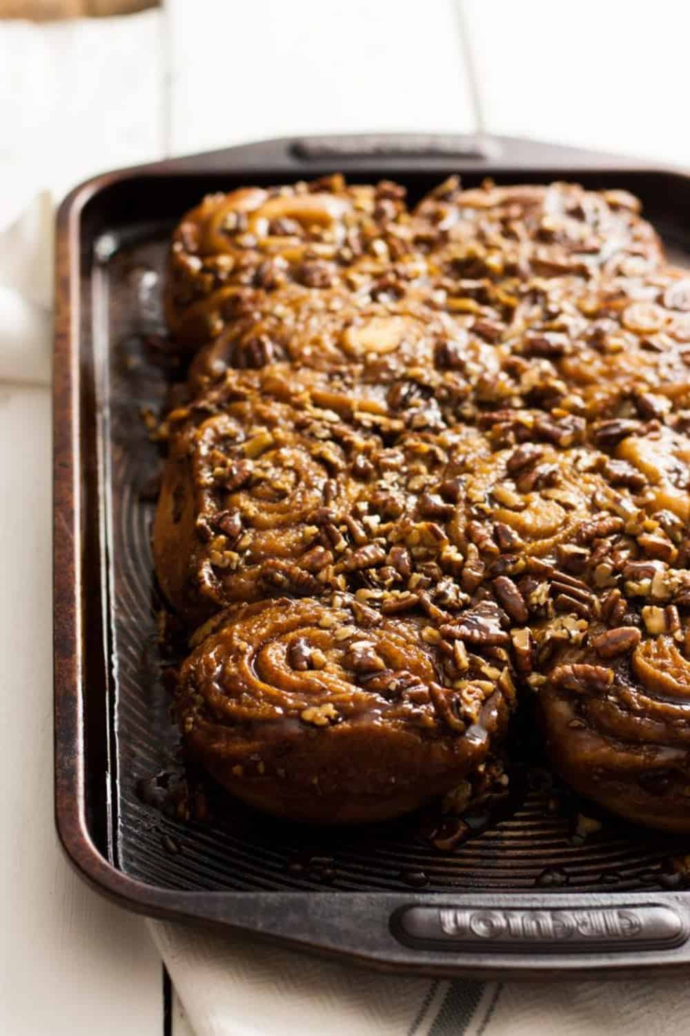 Vegan overnight pecan sticky buns