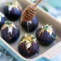 Baked figs and goat cheese