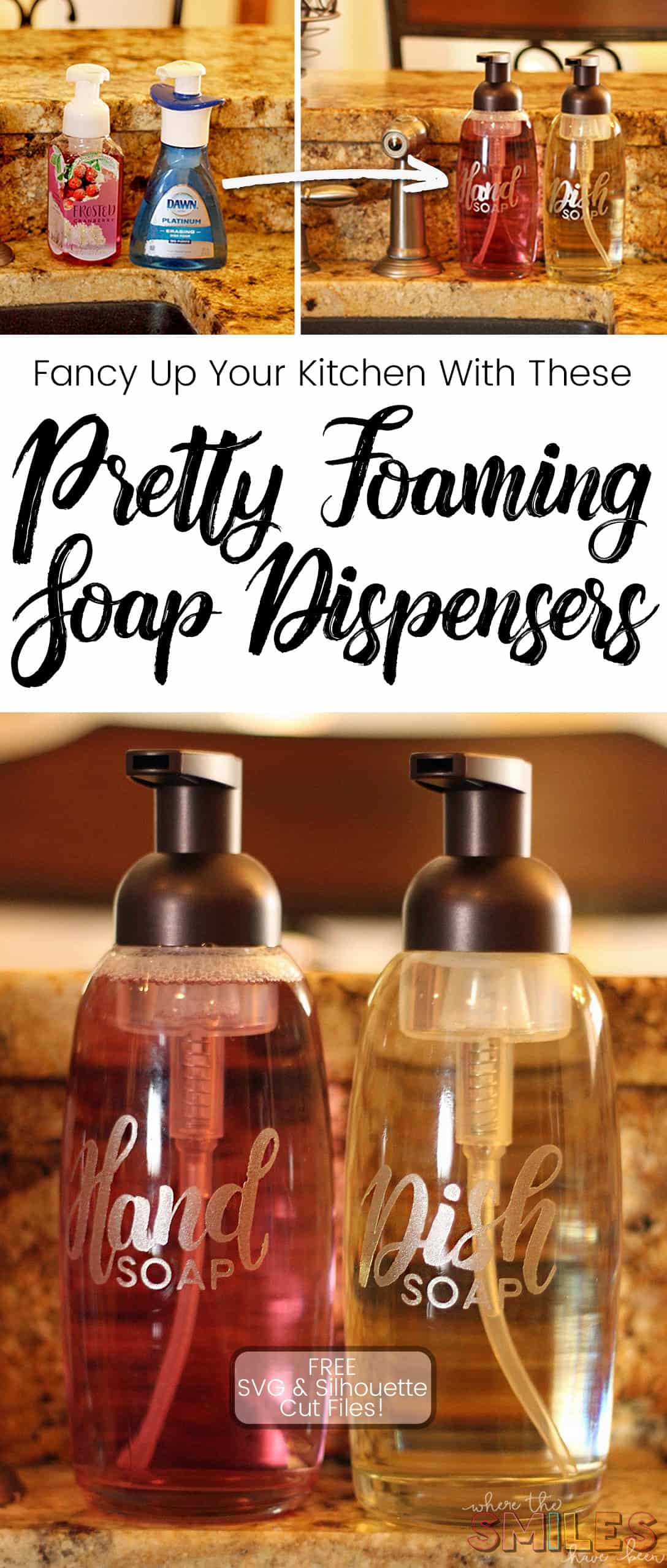 Cute diy foaming soap dispensers