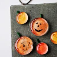 Cute glass marble pumpkin magnets