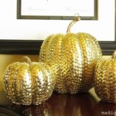 Gold thumb tack pumpkins