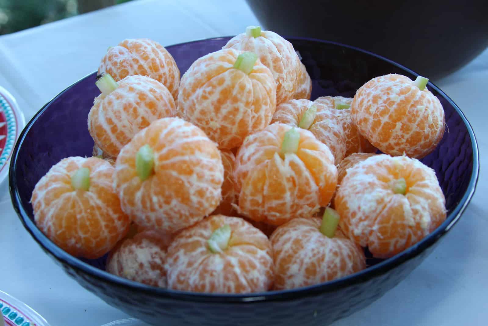 Little fruit pumpkin shower snacks