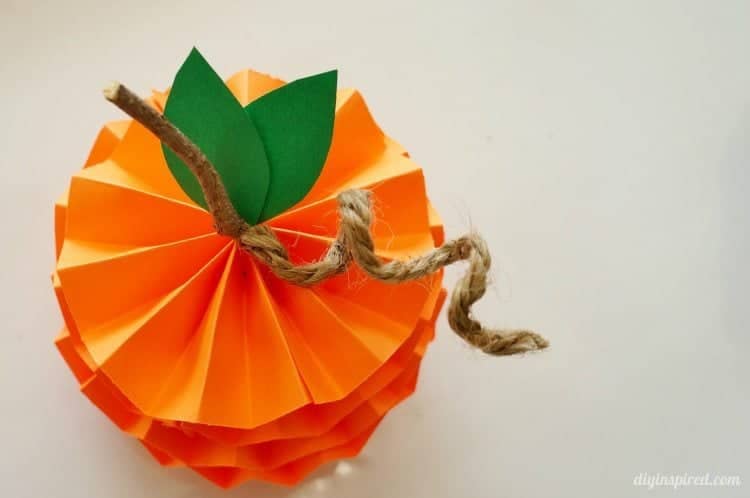 Mini layered folded paper pumpkins