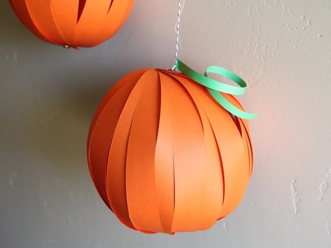 Paper pumpkin lanterns