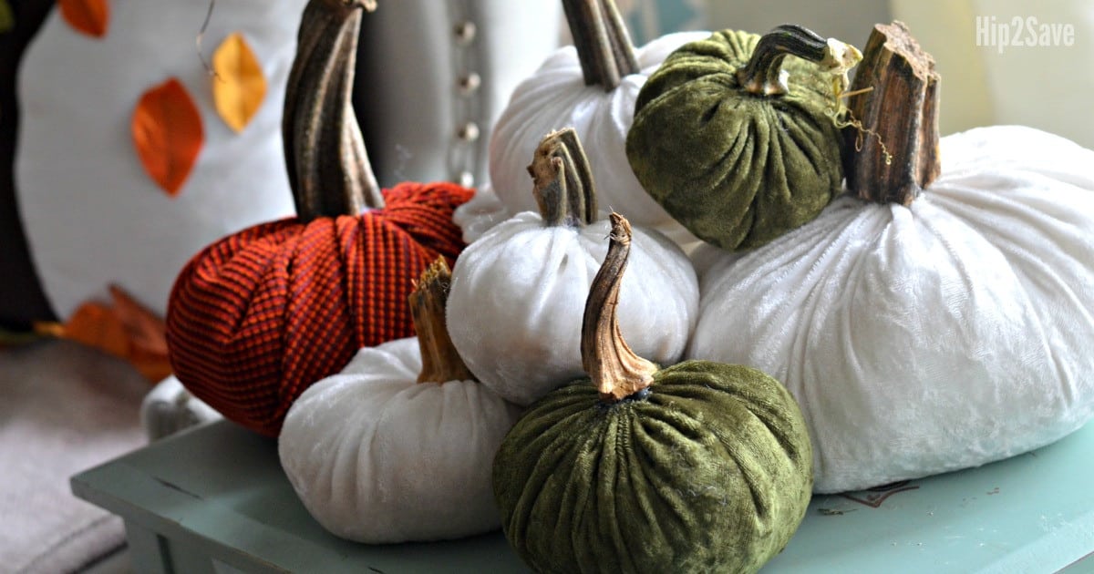 Plush velvet pumpkins