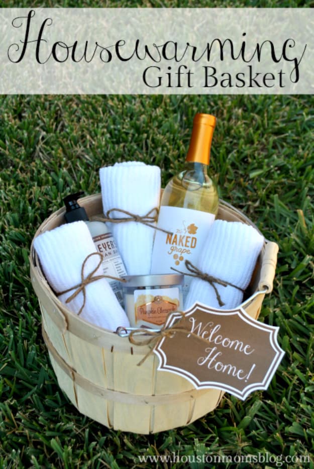 Relaxation based housewarming gift basket