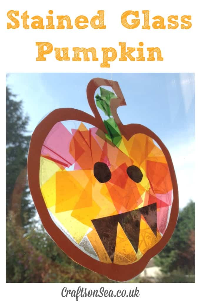 Stained glass pumpkin sun catchers