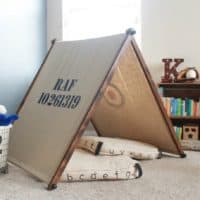 Army tent diy playhouse