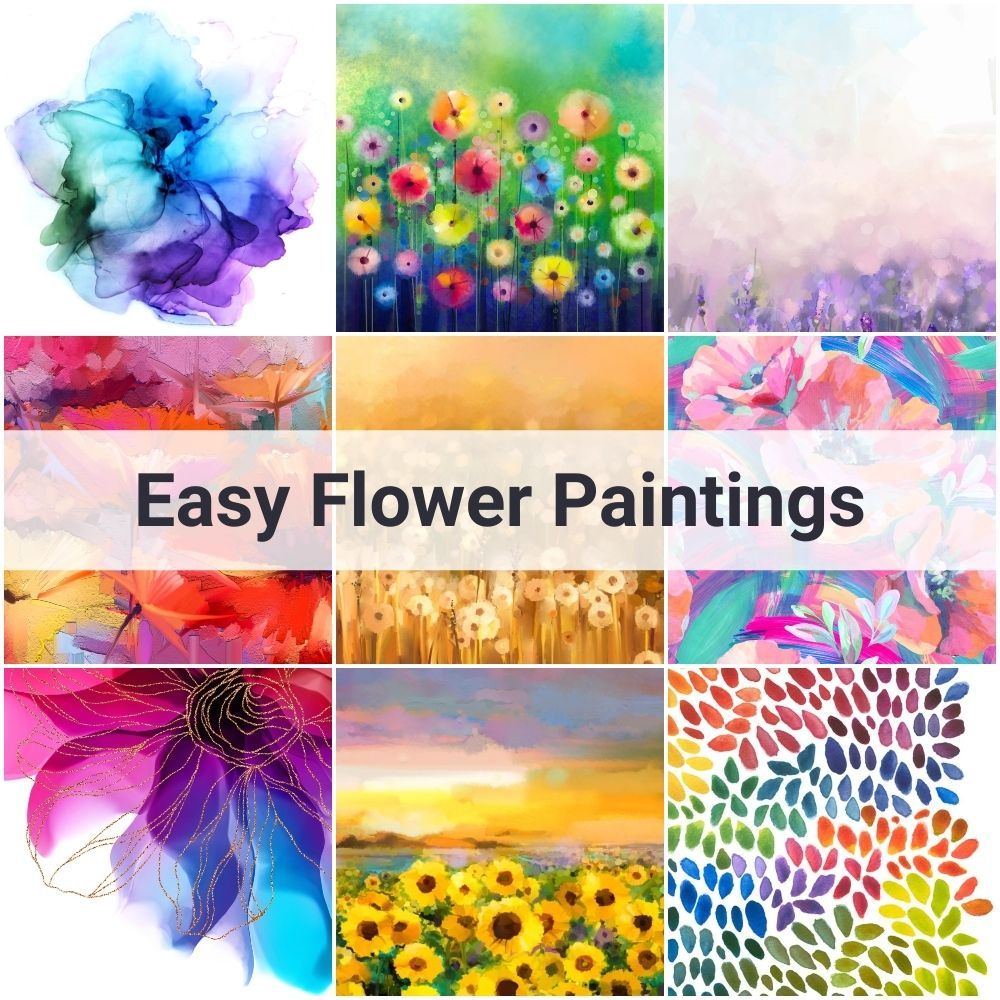 Easy flower paintings for beginners