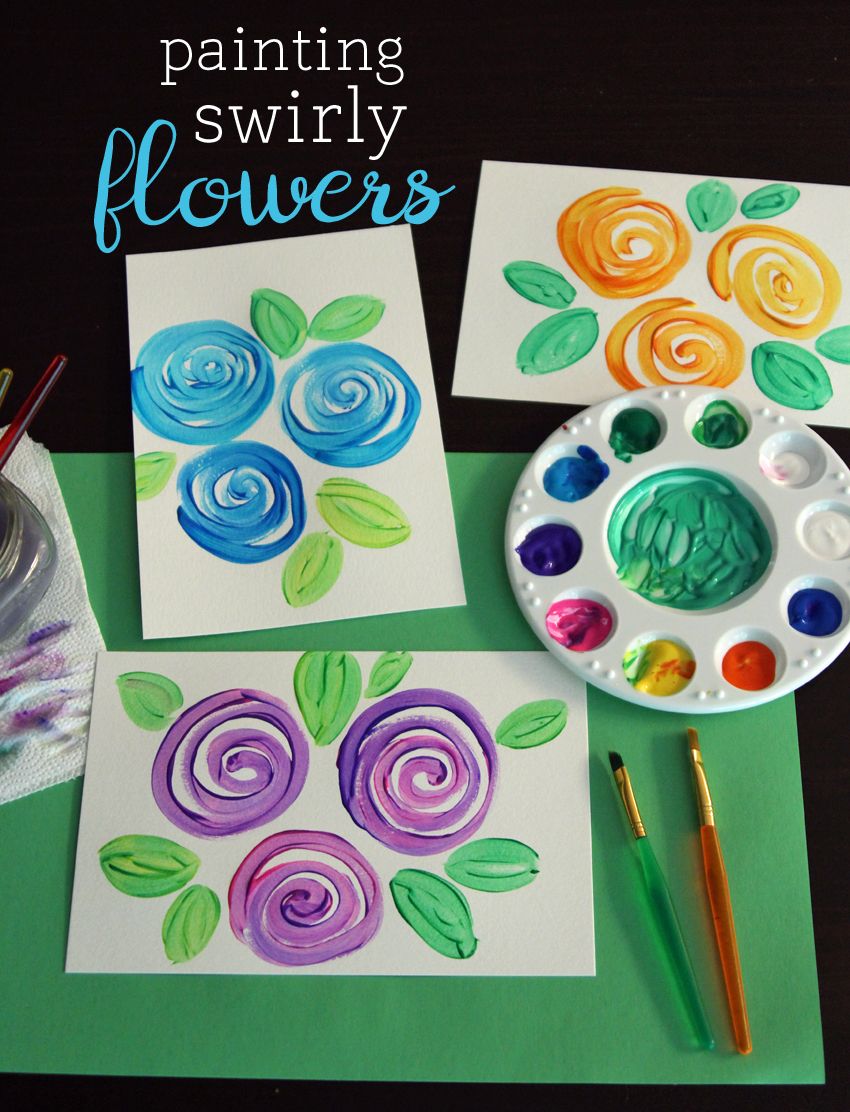 Swirly - Simple Flower Paintings