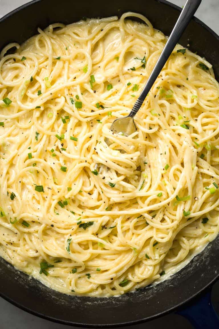 Three cheese spaghetti recipe