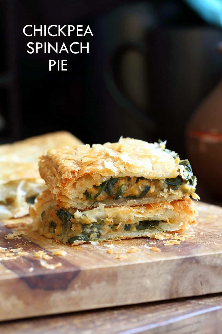 Chickpea spinach pie