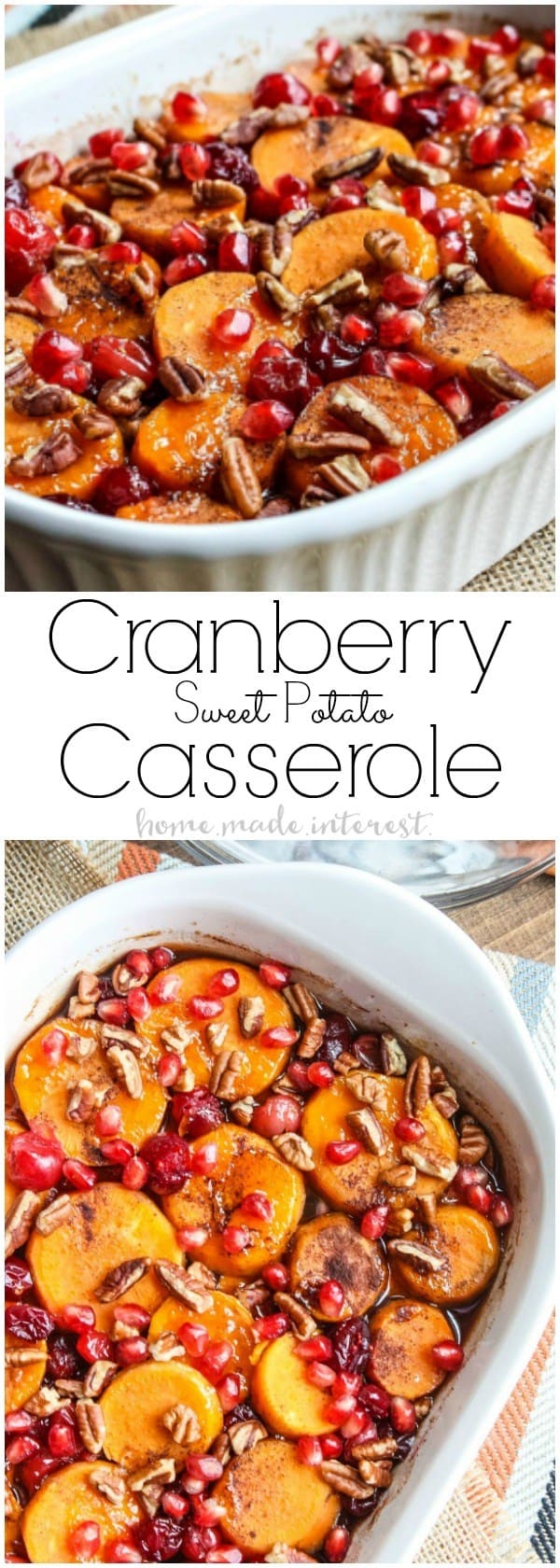 Cranberry sweet potato casserole