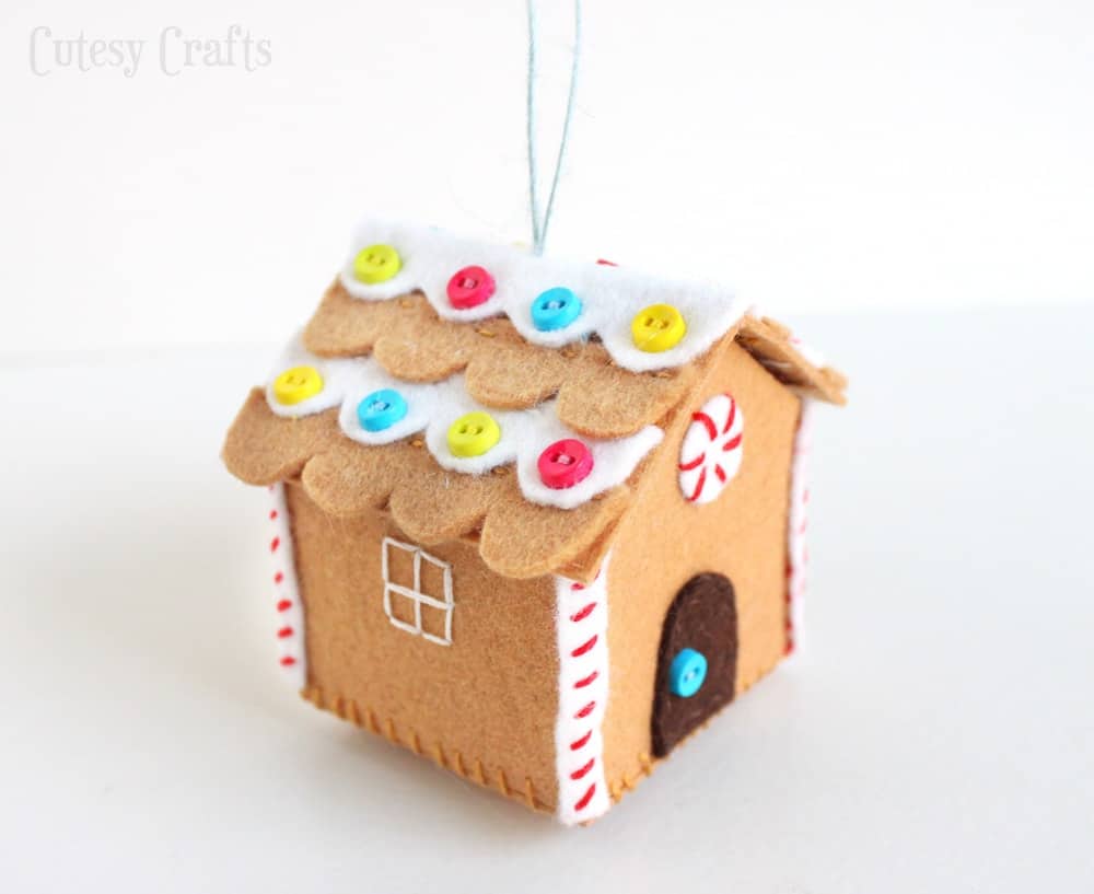 Cute felt gingerbread ornament