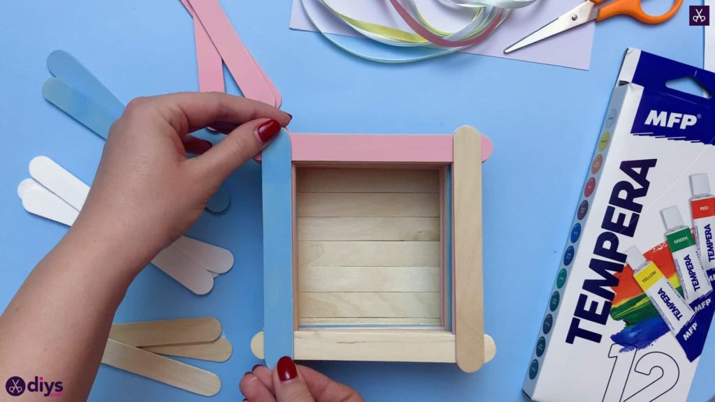 Diy popsicle stick jewelry box color