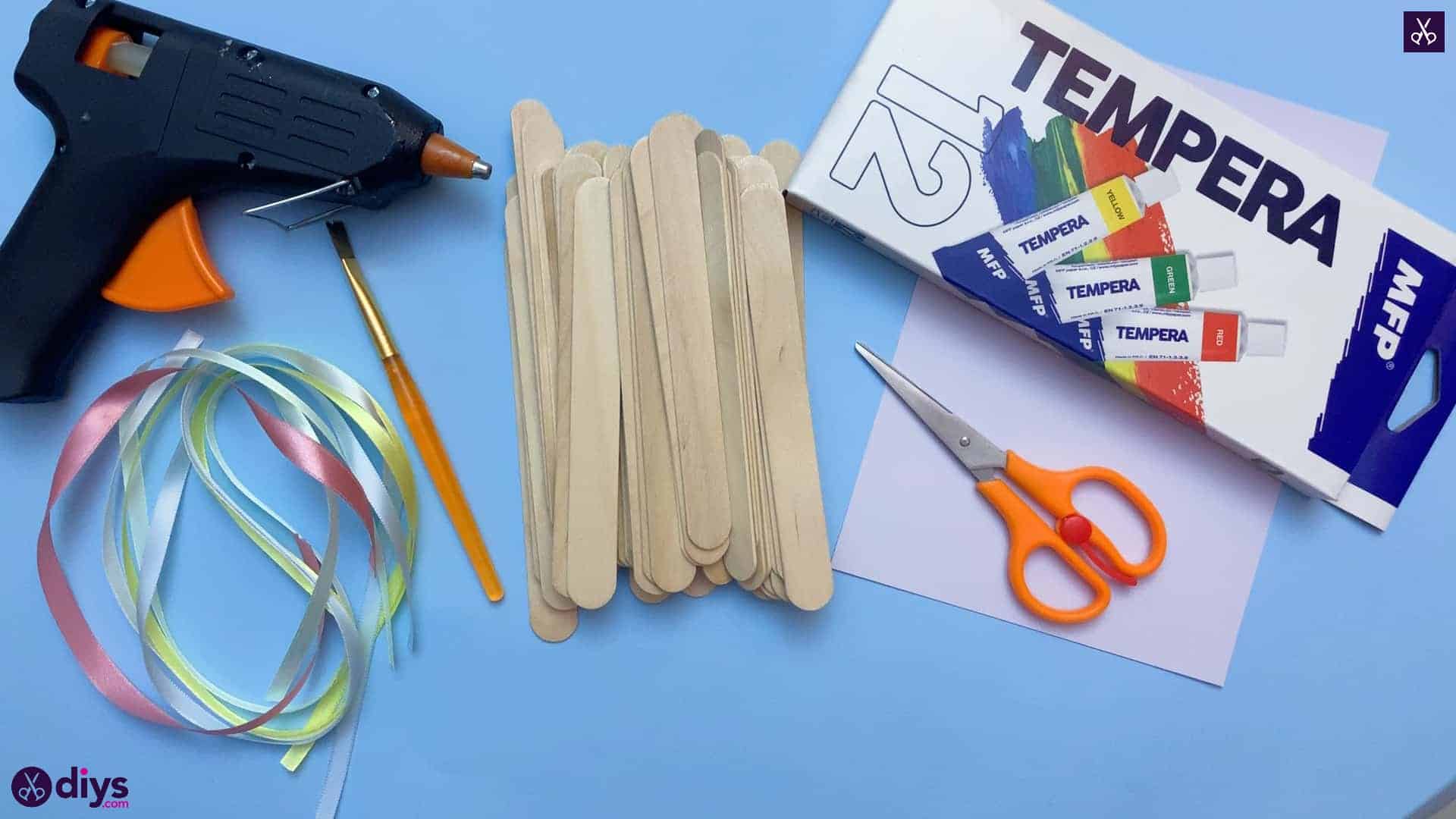 Diy popsicle stick jewelry box materials