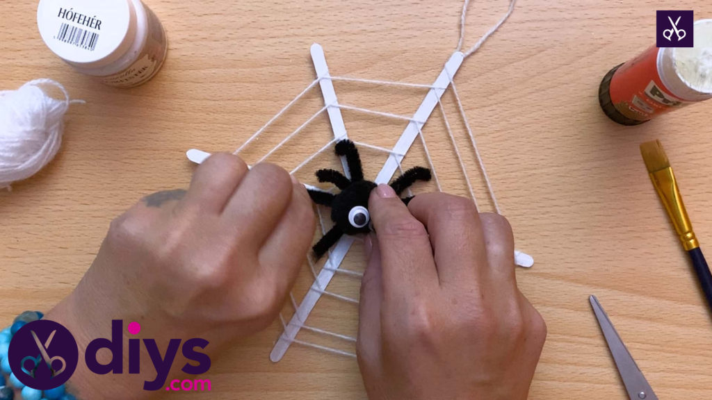 Diy spider web decoration for halloween kids