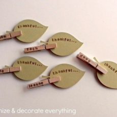 Easy and cute clothespin leaf place cards