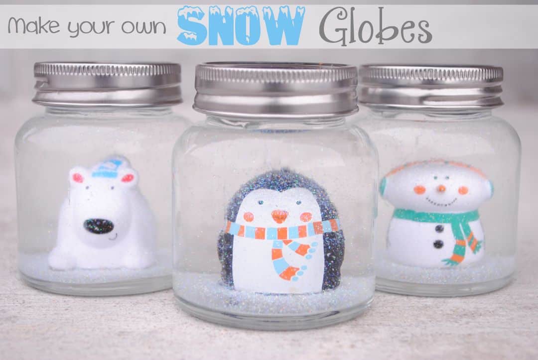 Festive handmade snow globes