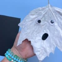 How to make a fall leaf ghost