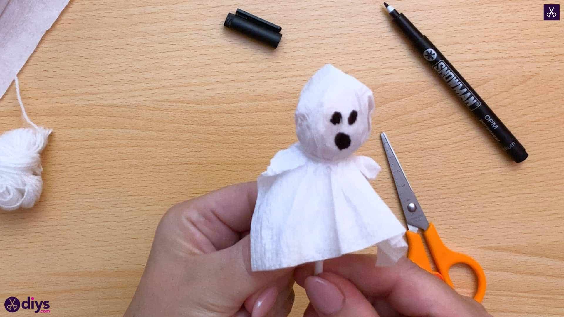 How to make a lollipop ghost for halloween diy