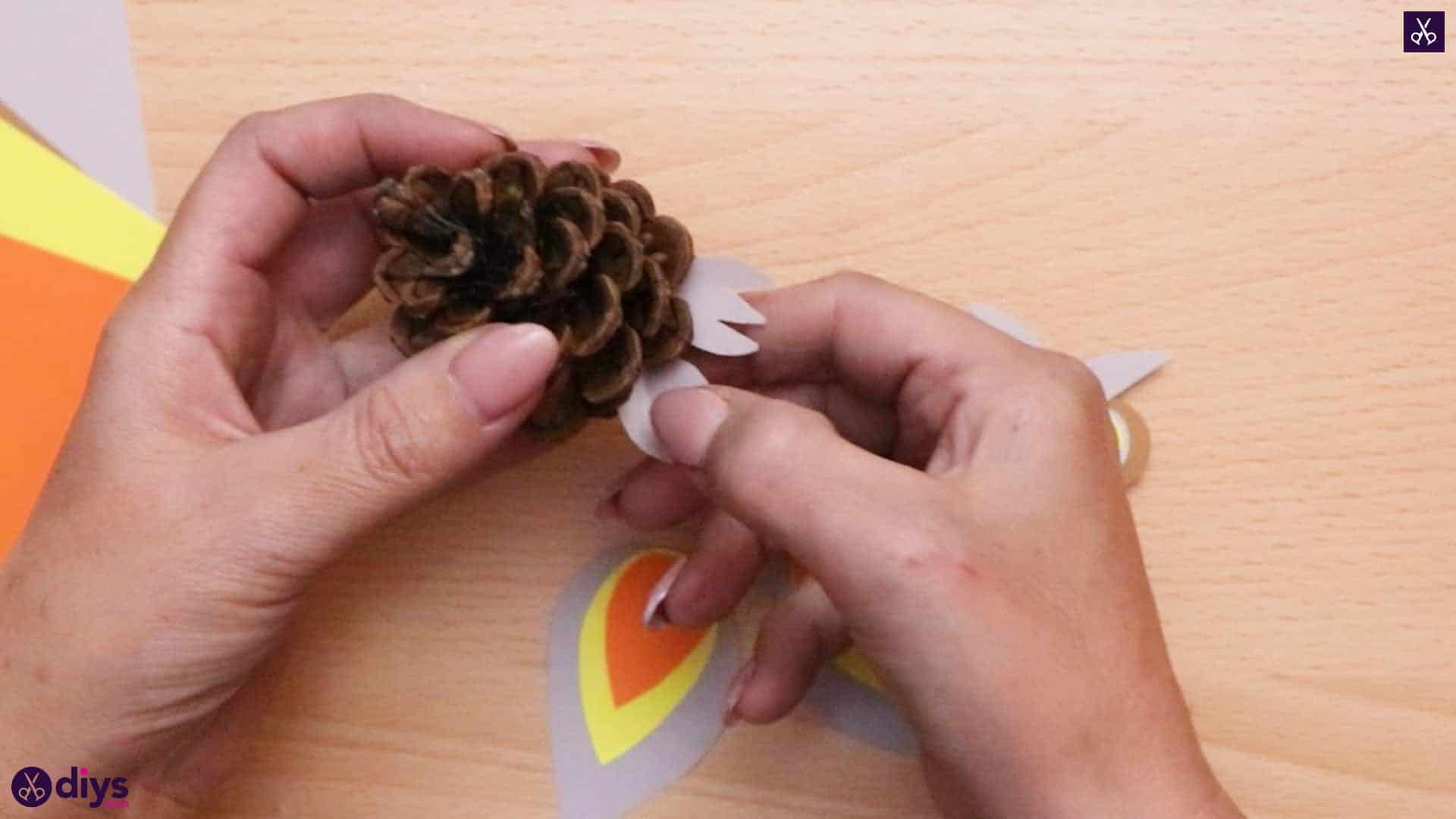 How to make a pinecone owl attach