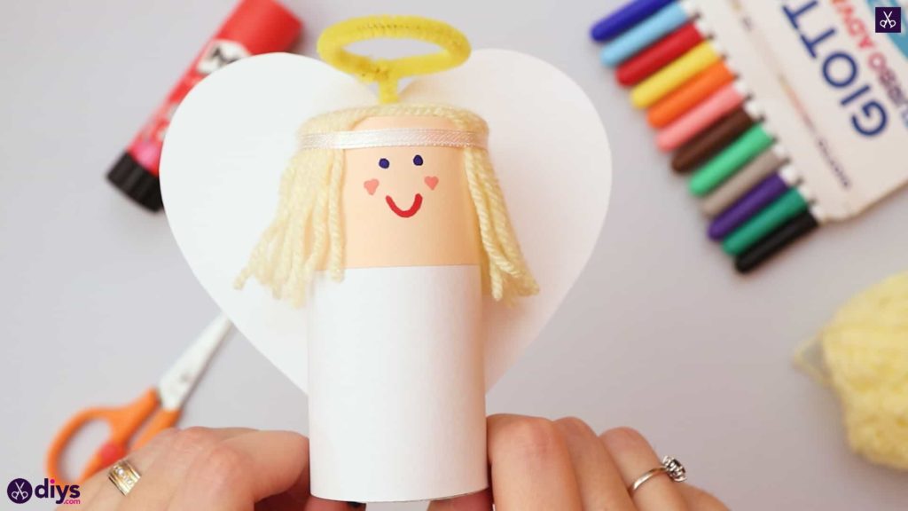How to make a toilet paper roll angel decor