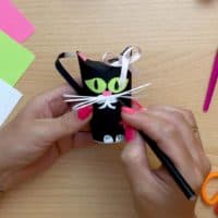 How to make a toilet paper roll cat dots