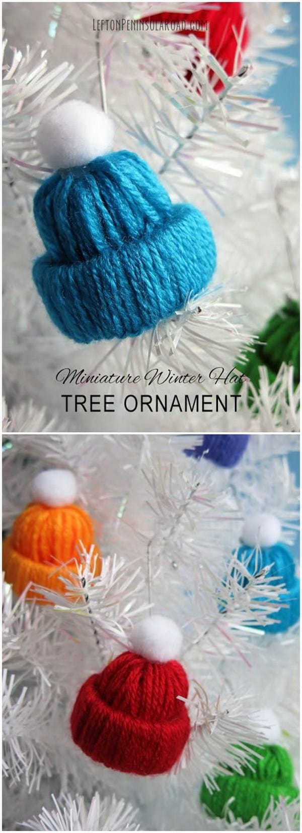 Miniature winter hat ornament