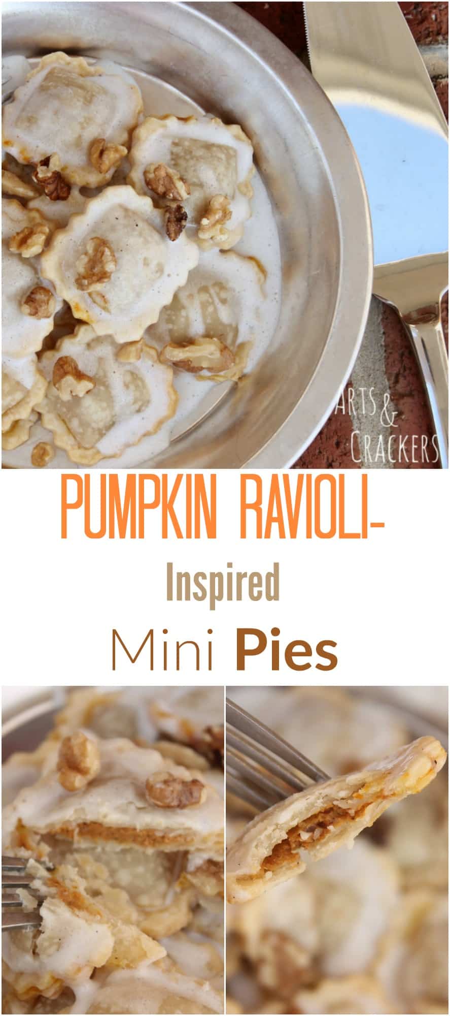 Pumpkin Ravioli Inspired Mini Pies - Thanksgiving Desserts for Kids