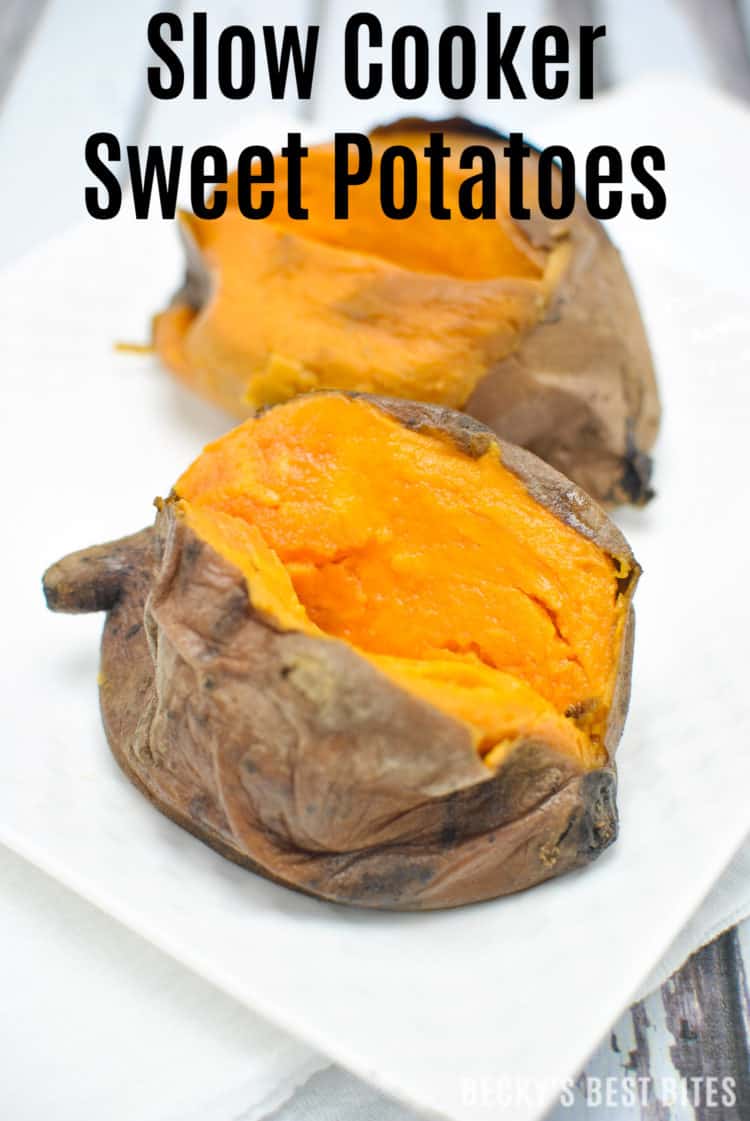 Slow Cooker Thanksgiving Sides - Jacket Sweet Potatoes