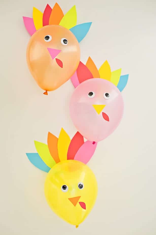 Thanksgiving Crafts for Kids - Turkey Balloons