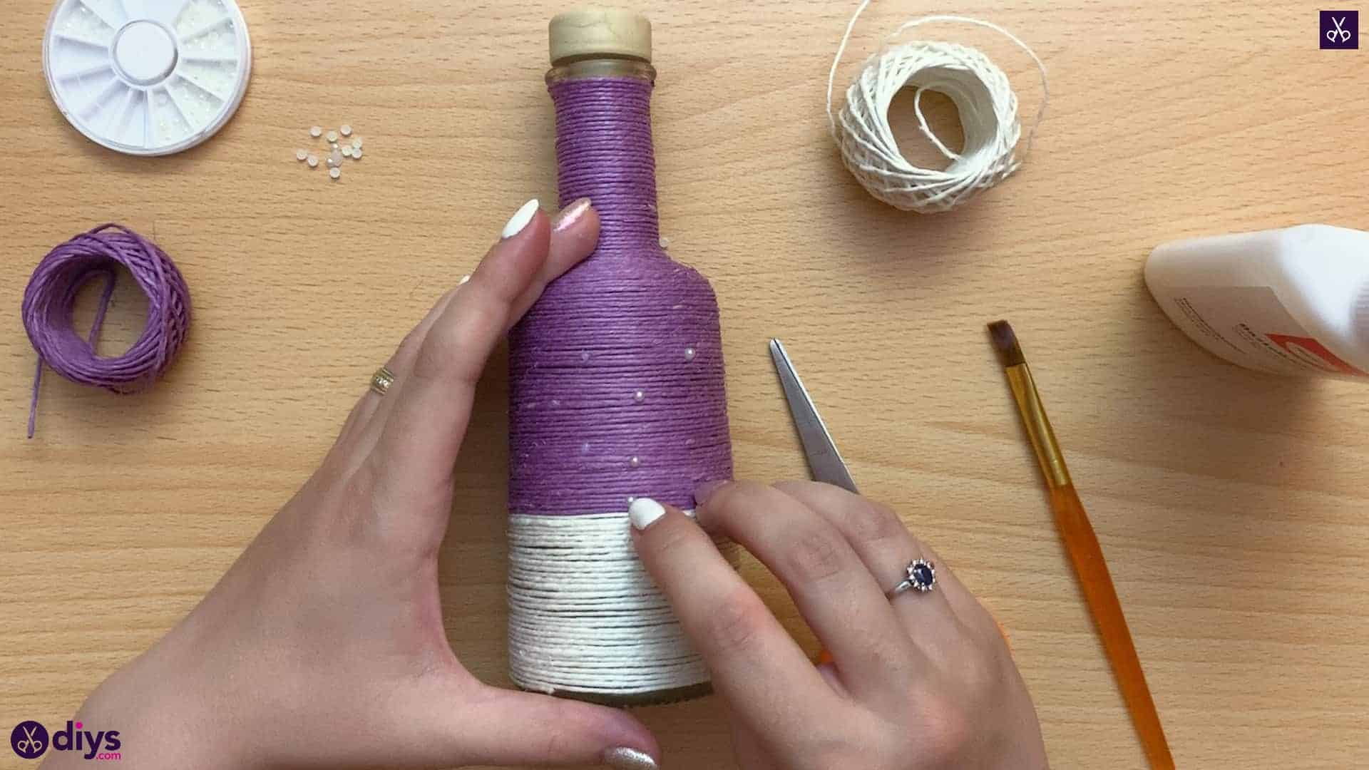 Twine wrapped bottle top