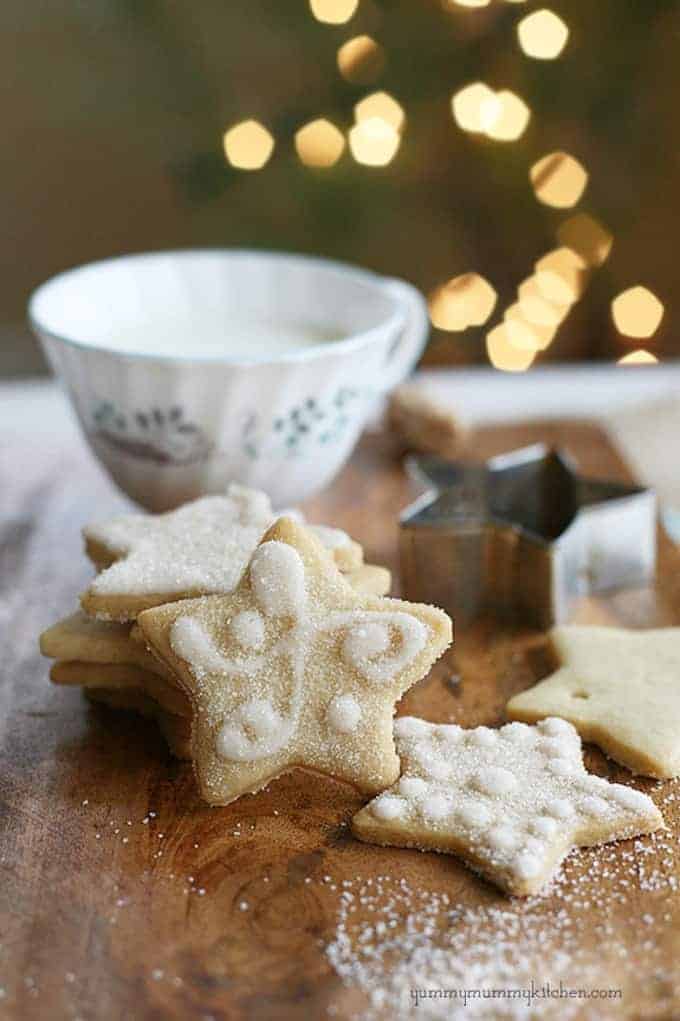 Vegan christmas sugar cookies
