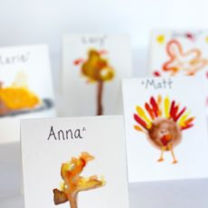 Watercolour thanksgiving place cards