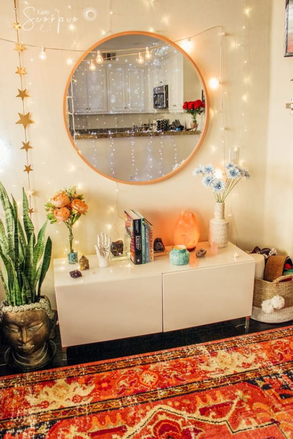 String Lights In Your Bedroom, How To Add Lights A Dresser Mirror
