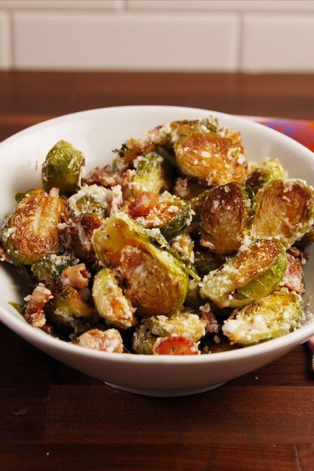 Bacon ranch brussels thanksgiving side dish recipe