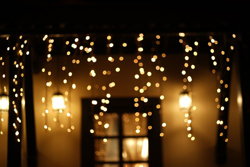 Christmas lights garland lighted christmas window decorations