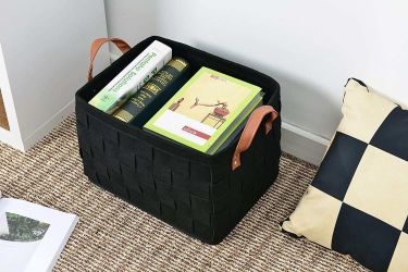 Collapsible storage basket bins