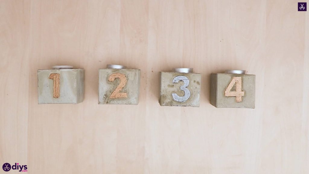 Concrete advent candle holders simple craft